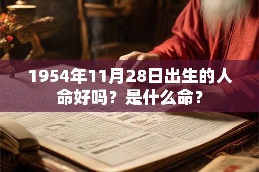 1954年11月28日出生的人命好吗？是什么命？