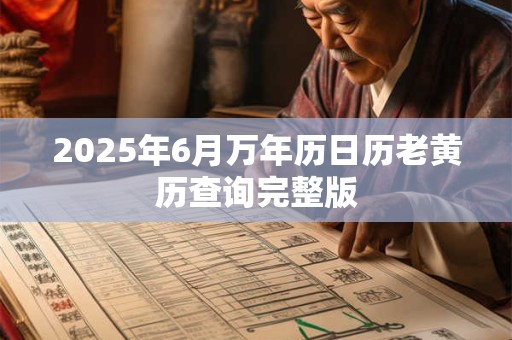 2025年6月万年历日历老黄历查询完整版