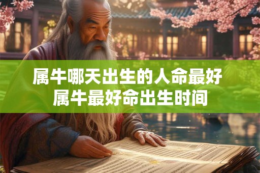属牛哪天出生的人命最好 属牛最好命出生时间