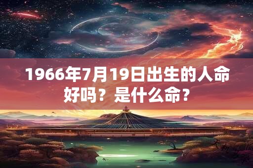 1966年7月19日出生的人命好吗？是什么命？