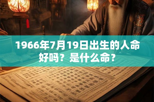 1966年7月19日出生的人命好吗？是什么命？