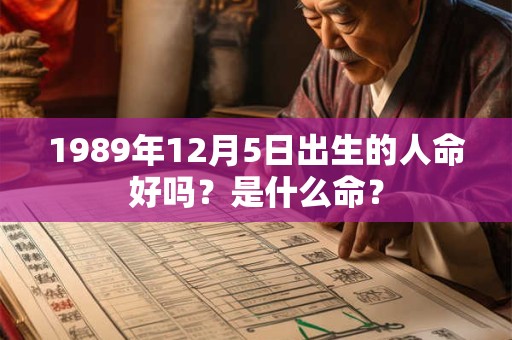 1989年12月5日出生的人命好吗？是什么命？
