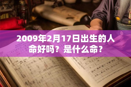 2009年2月17日出生的人命好吗？是什么命？