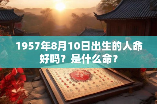 1957年8月10日出生的人命好吗？是什么命？