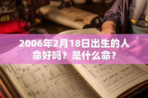 2006年2月18日出生的人命好吗？是什么命？