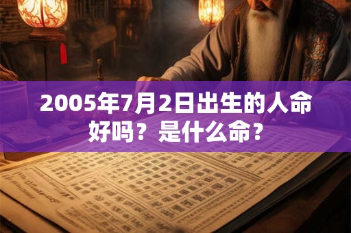 2005年7月2日出生的人命好吗？是什么命？