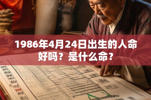 1986年4月24日出生的人命好吗？是什么命？