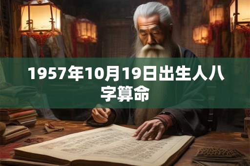1957年10月19日出生人八字算命