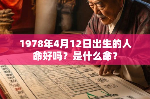 1978年4月12日出生的人命好吗？是什么命？