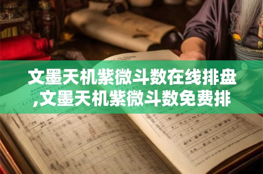 文墨天机紫微斗数在线排盘,文墨天机紫微斗数免费排盘