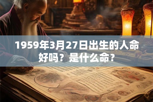 1959年3月27日出生的人命好吗？是什么命？