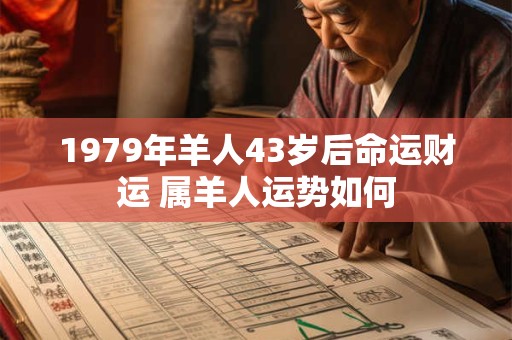 1979年羊人43岁后命运财运 属羊人运势如何