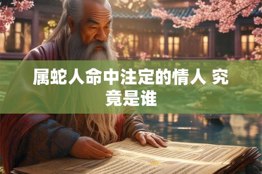 属蛇人命中注定的情人 究竟是谁