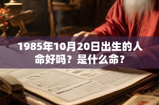 1985年10月20日出生的人命好吗？是什么命？