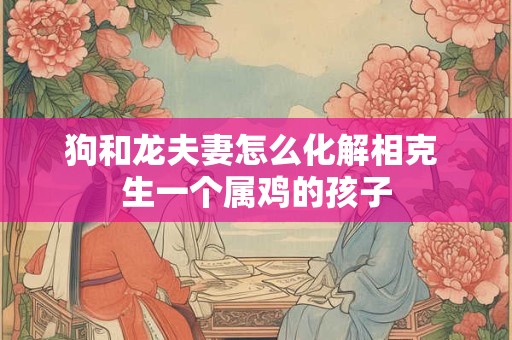 狗和龙夫妻怎么化解相克 生一个属鸡的孩子