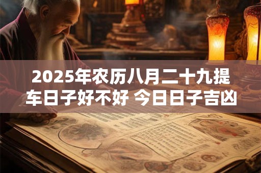2025年农历八月二十九提车日子好不好 今日日子吉凶如何