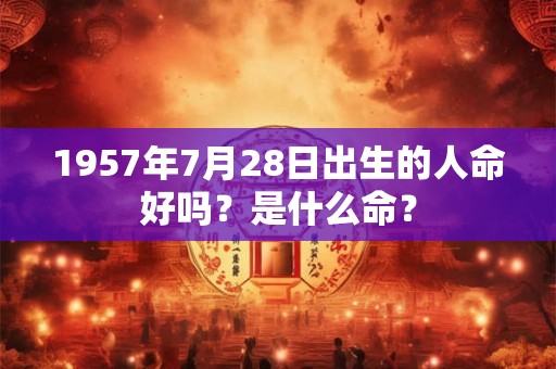 1957年7月28日出生的人命好吗？是什么命？