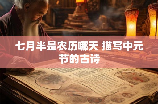 七月半是农历哪天 描写中元节的古诗