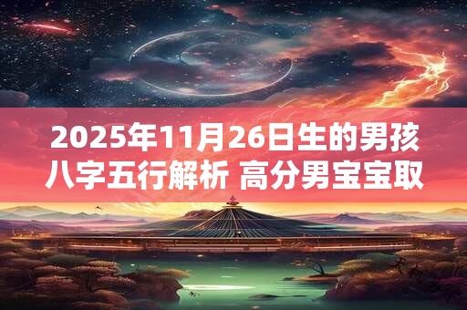 2025年11月26日生的男孩八字五行解析 高分男宝宝取名字