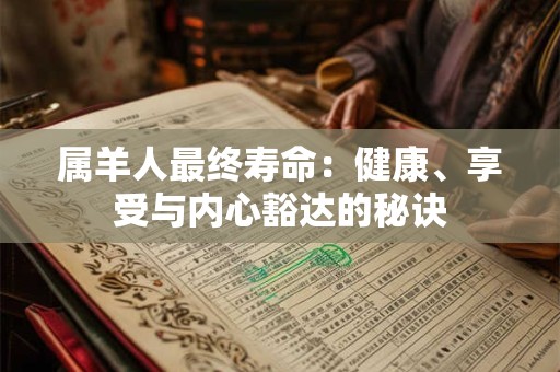 属羊人最终寿命：健康、享受与内心豁达的秘诀