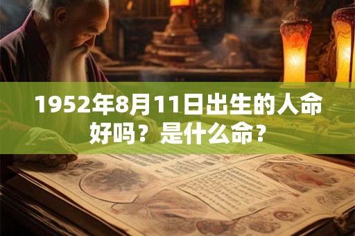 1952年8月11日出生的人命好吗？是什么命？