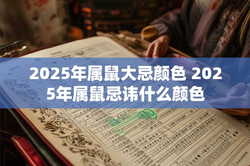 2025年属鼠大忌颜色 2025年属鼠忌讳什么颜色
