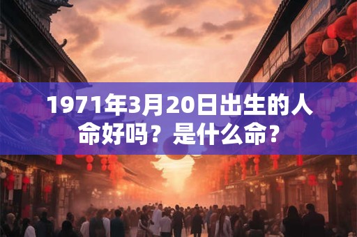 1971年3月20日出生的人命好吗？是什么命？