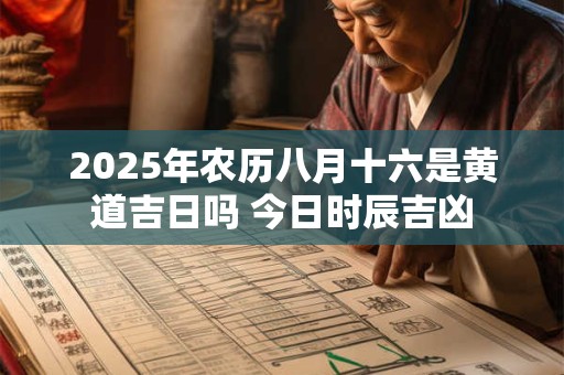2026年农历八月十六是黄道吉日吗 今日时辰吉凶