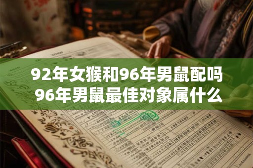 92年女猴和96年男鼠配吗 96年男鼠最佳对象属什么