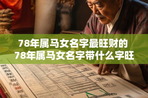 78年属马女名字最旺财的 78年属马女名字带什么字旺财