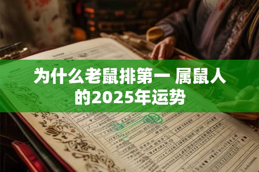 为什么老鼠排第一 属鼠人的2025年运势 为什么老鼠排第一 属鼠人的2025年运势
