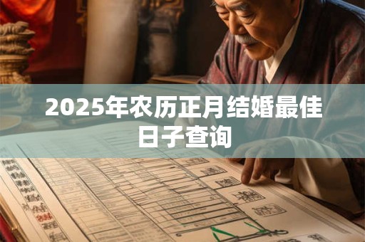 2025年农历正月结婚最佳日子查询