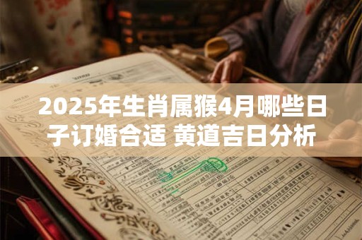 2025年生肖属猴4月哪些日子订婚合适 黄道吉日分析