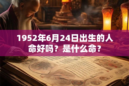 1952年6月24日出生的人命好吗？是什么命？