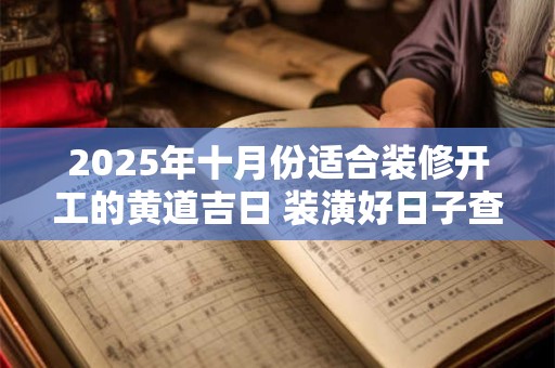2025年十月份适合装修开工的黄道吉日 装潢好日子查询