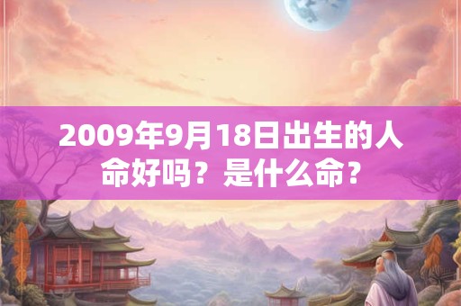 2009年9月18日出生的人命好吗？是什么命？