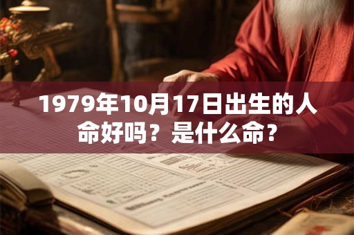 1979年10月17日出生的人命好吗？是什么命？