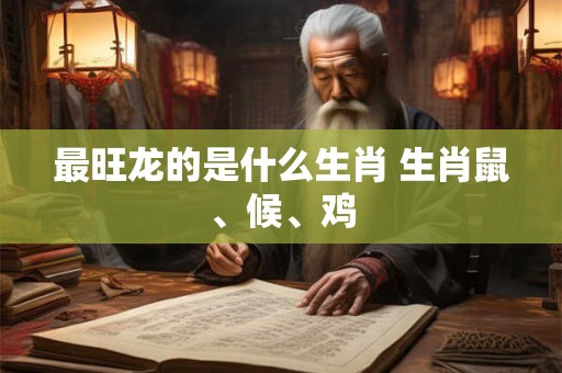 最旺龙的是什么生肖 生肖鼠、候、鸡