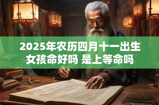 2025年农历四月十一出生女孩命好吗 是上等命吗
