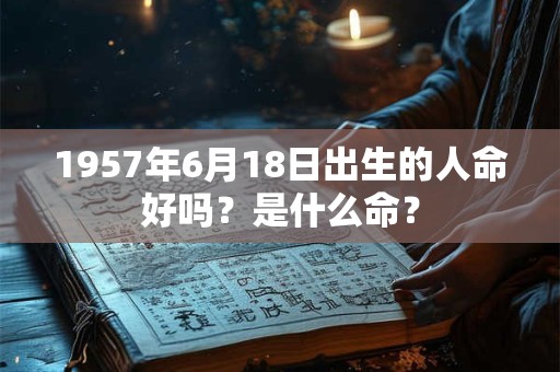 1957年6月18日出生的人命好吗？是什么命？