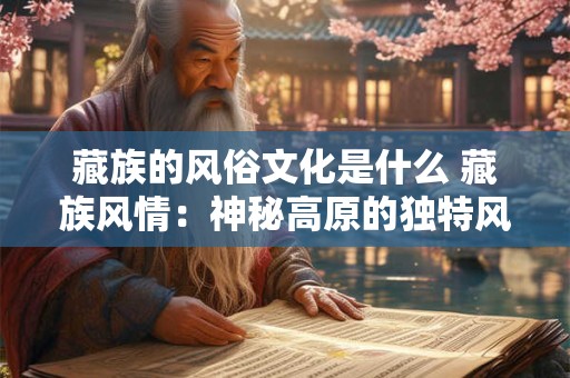藏族的风俗文化是什么 藏族风情：神秘高原的独特风俗文化