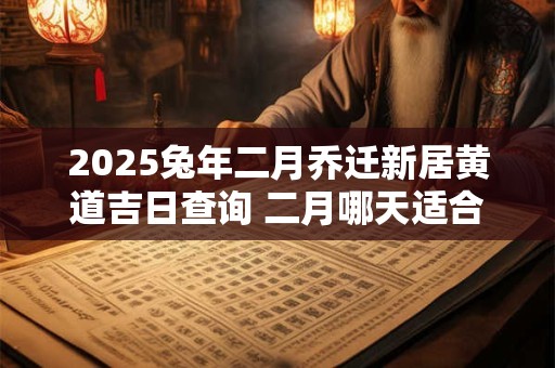 2025兔年二月乔迁新居黄道吉日查询 二月哪天适合搬家
