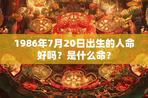 1986年7月20日出生的人命好吗？是什么命？