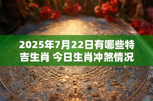 2025年7月22日有哪些特吉生肖 今日生肖冲煞情况