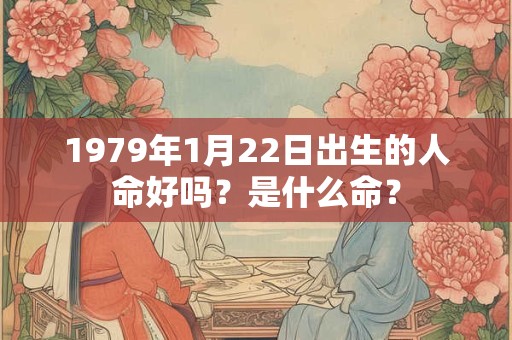 1979年1月22日出生的人命好吗？是什么命？