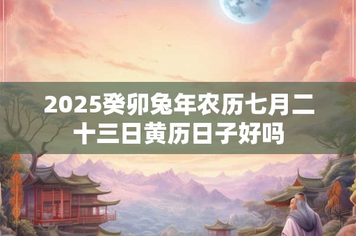 2025癸卯兔年农历七月二十三日黄历日子好吗