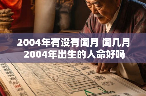 2004年有没有闰月 闰几月 2004年出生的人命好吗