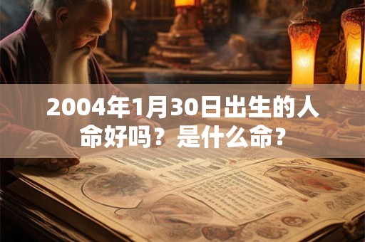 2004年1月30日出生的人命好吗？是什么命？