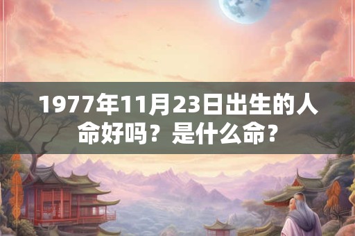 1977年11月23日出生的人命好吗？是什么命？