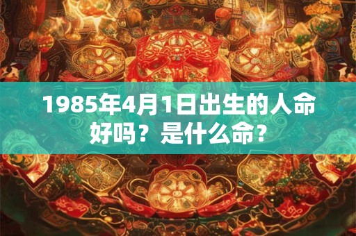 1985年4月1日出生的人命好吗？是什么命？